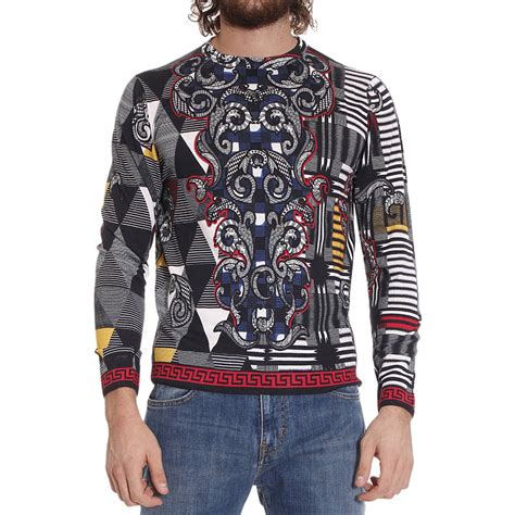 pull versace homme noir|Pull en laine en noir – Versace .